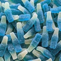 bouteille framboise bleu acidulé