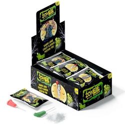 sachets ZOMBIE avec sucette et poudre acidulée X 1