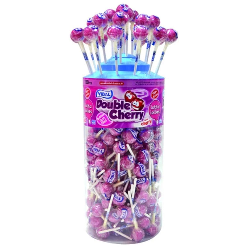 Sucettes Double Cherry Vidal X 1